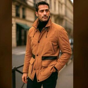 NWT LIVAR Italy Designer Liviana Palli Suede Leather Jacket Gold M